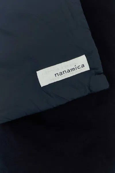 Nanamica Navy Blue Nylon Reversible Scarf In Blue
