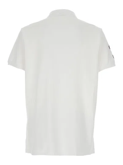 Polo Ralph Lauren White Polo Shirt With Pony Maxi Embroidery On The Front And Numeric Detail On The Sleeve