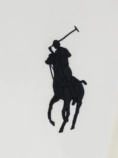 Polo Ralph Lauren White Polo Shirt With Pony Maxi Embroidery On The Front And Numeric Detail On The Sleeve