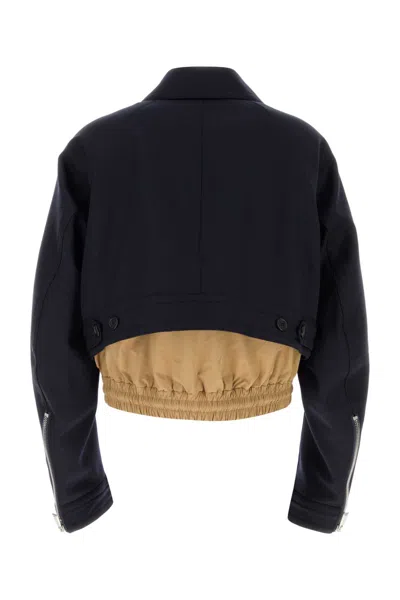 Dsquared2 Wool Jacket With Cropped Length And Dual Front Pockets In Black
