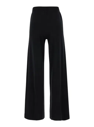 P.a.r.o.s.h Black Relaxed Pants With Drawstring In Fabric Woman