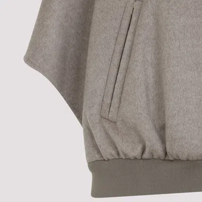 Max Mara Leticia Bomber Cape In Cacha Grey Cashmere