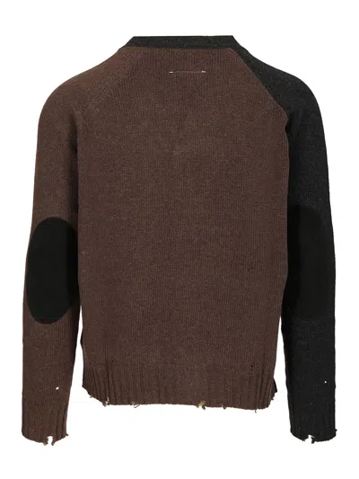Mm6 Maison Margiela Colorblock Cardigan Color Block In Black