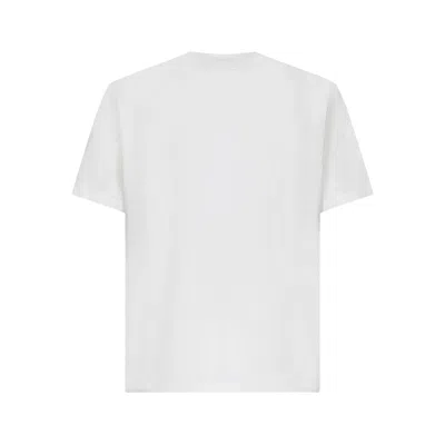 Mm6 Maison Margiela Cotton T-shirt With Number Graphics In White