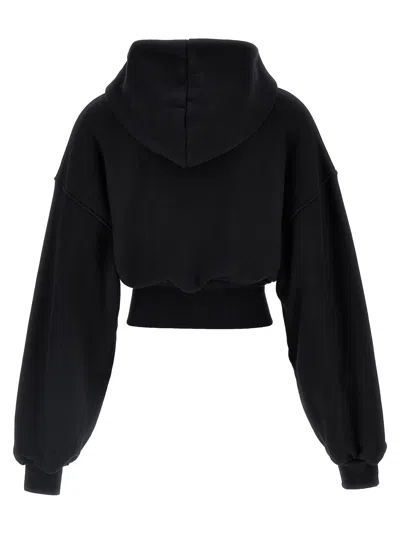 Alexander Wang T T By Alexander Wang Cropped Hoodie With Logo
