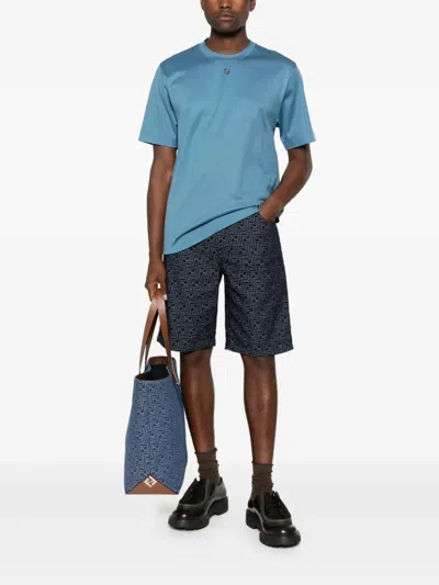 Fendi Short Jeans In Blue