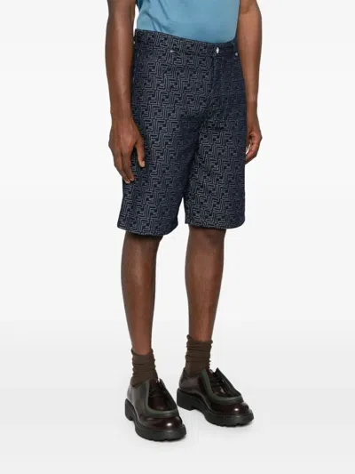 Fendi Short Jeans In Blue