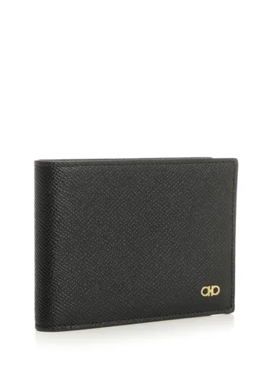 Ferragamo Textured Finish Leather Wallet Logo