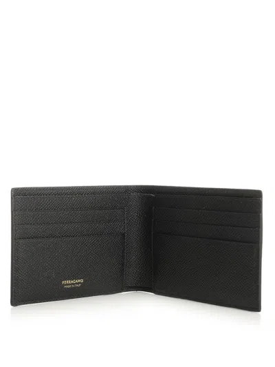 Ferragamo Textured Finish Leather Wallet Logo