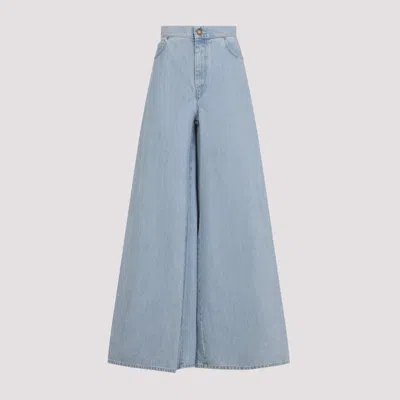Max Mara Wide-leg High-waist Jeans With Classic Five-pocket Styling In Blue
