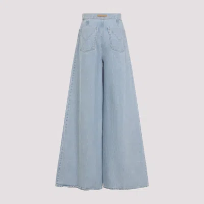 Max Mara Wide-leg High-waist Jeans With Classic Five-pocket Styling In Blue