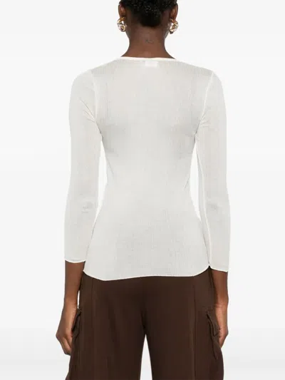 Isabel Marant Long Sleeve Cotton Top In White