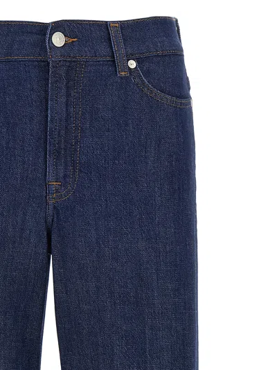 7 For All Mankind High-waisted Wide-leg Denim Jeans With Relaxed Fit In Blue
