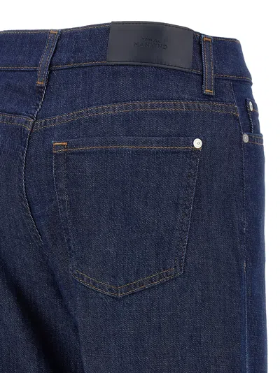 7 For All Mankind High-waisted Wide-leg Denim Jeans With Relaxed Fit In Blue