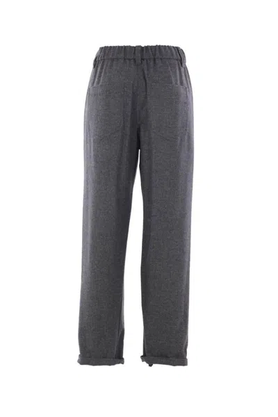 Brunello Cucinelli Wool And Cashmere Pants In Gray