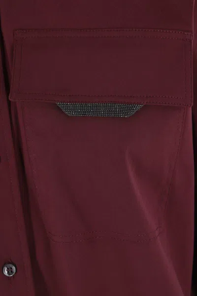 Brunello Cucinelli Flap-pocket Shirt In Brown