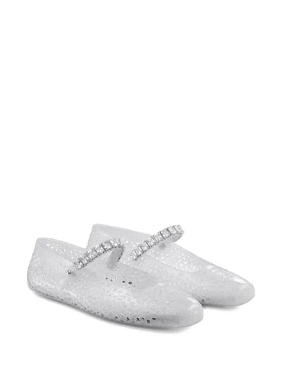 Jimmy Choo Transparent Rubber The Jelly Ballerinas In Transparent