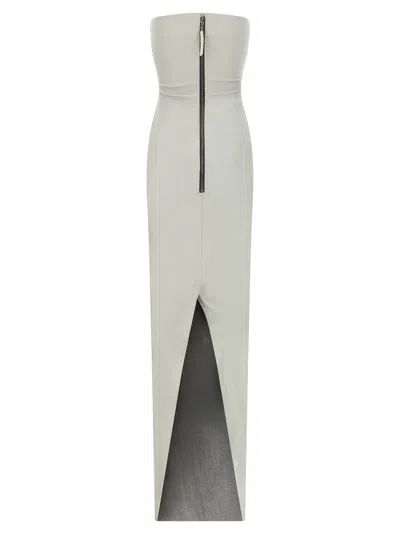 Rick Owens Prong Gown Dresses Gray In Gray