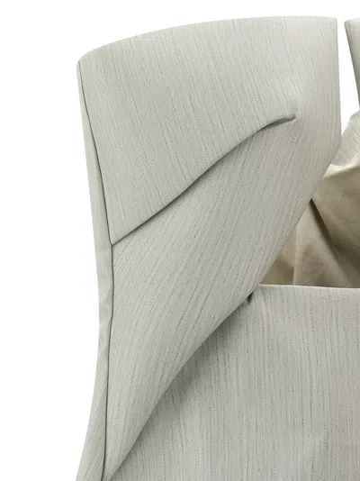 Rick Owens Prong Gown Dresses Gray In Gray
