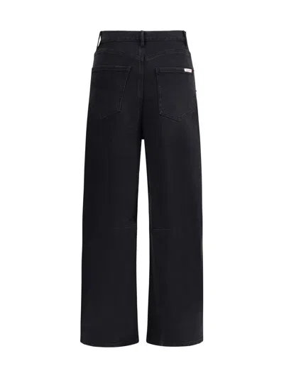 Self-portrait High Waist Cropped Straight-leg Jeans In Black