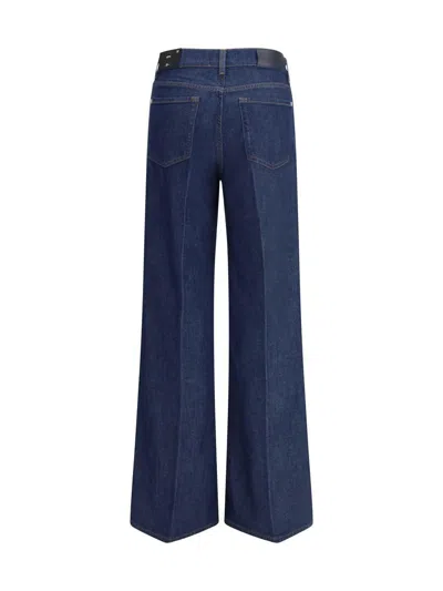 7 For All Mankind High-waisted Wide-leg Denim Jeans With Relaxed Fit In Blue