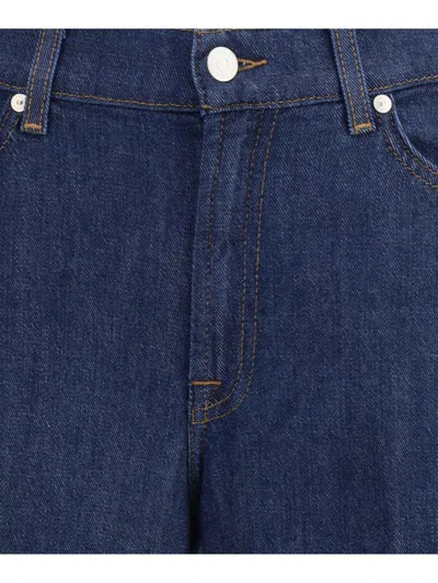 7 For All Mankind High-waisted Wide-leg Denim Jeans With Relaxed Fit In Blue