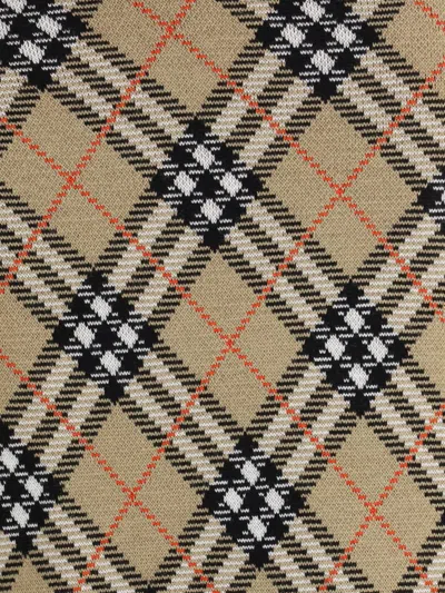 Burberry Embroidered Wool Blend Mini Skirt In Brown