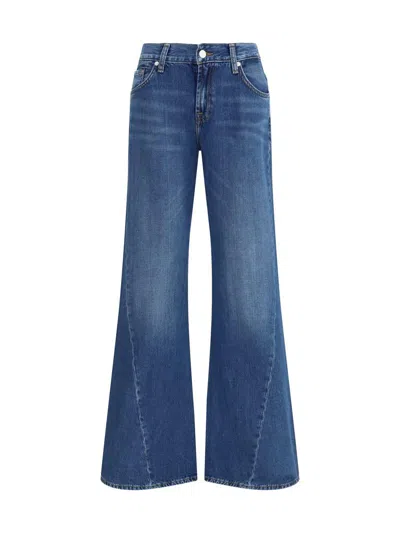 7 For All Mankind Seam-detailing Jeans In Blue