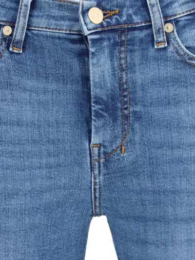 7 For All Mankind Tailorless Flare Jeans Enhancing Silhouette In Blue