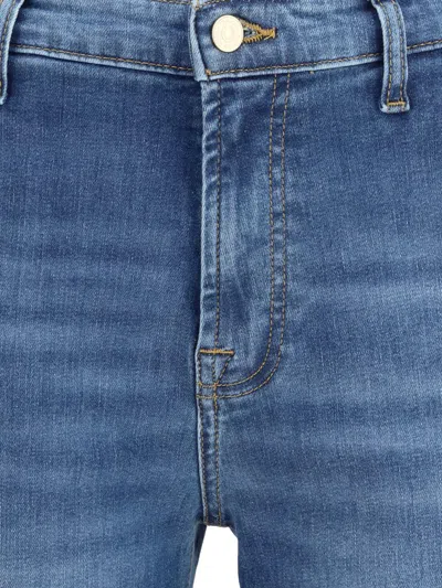 7 For All Mankind Wide-leg High-waist Jeans With Vintage Fading In Blue