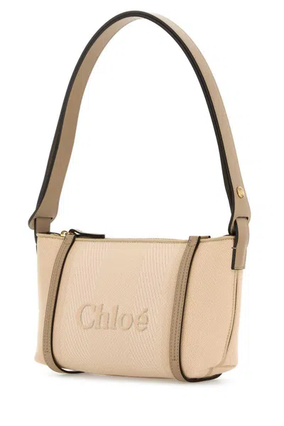 Chloé Chloe Women Sand Canvas Carry Shoulder Bag