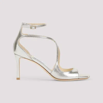Jimmy Choo Metallic Finish Strappy High-heeled Sandals In Metallic