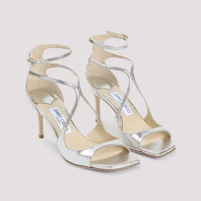 Jimmy Choo Metallic Finish Strappy High-heeled Sandals In Metallic