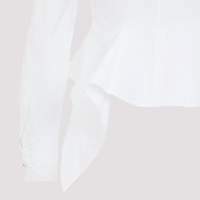 Max Mara Gamma Popeline Shirt With Asymmetric Peplum Hem