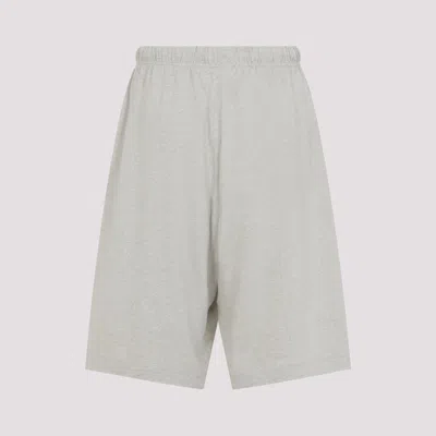Essentials Logo-label Track Shorts In Gray