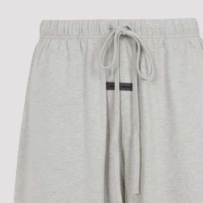 Essentials Logo-label Track Shorts In Gray