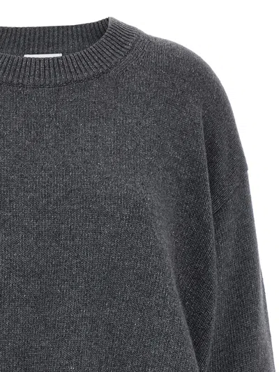 Ganni Sweater Wool Side Ties In Black
