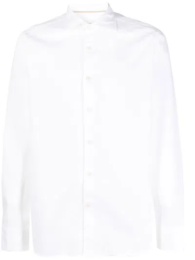 Tintoria Mattei Slim Fit Cotton Shirt In White