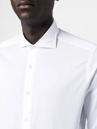 Tintoria Mattei Slim Fit Cotton Shirt In White