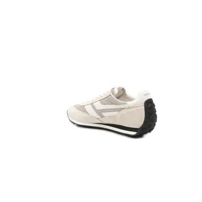 Tom Ford Mesh And Leather-trimmed Suede Sneakers In Neutral