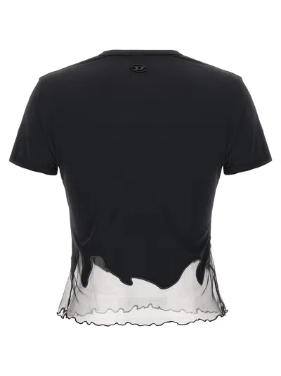 Diesel Nylon T-shirt With Tulle Insert