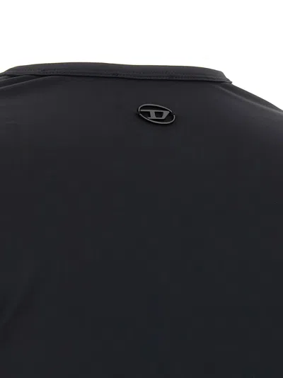 Diesel Nylon T-shirt With Tulle Insert