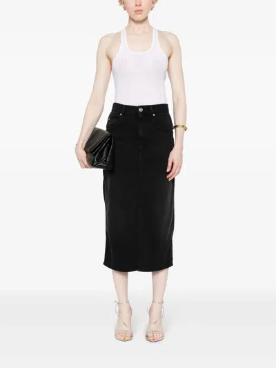 Isabel Marant Tilauria Fine Denim Midi Skirt Clothing