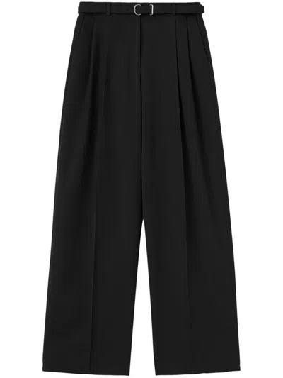 Jil Sander Long Relaxed Wide Leg Pleated Pant