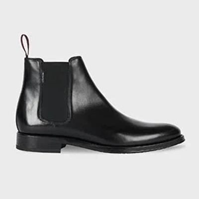 Ps By Paul Smith Black Leather Cedric Boots In Black