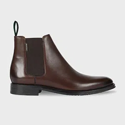 Ps By Paul Smith Brown Cedric Leather Boots In Brown