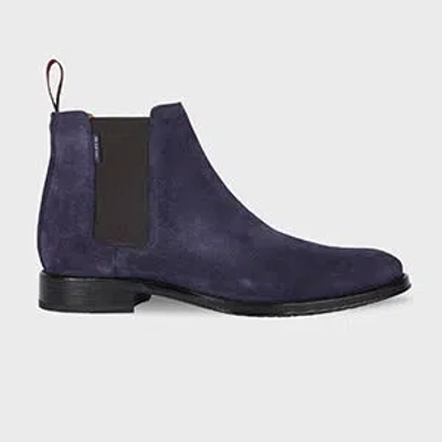 Ps By Paul Smith Navy Suede 'augustus' Boots Blue In Blue
