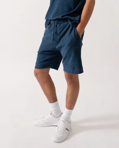 Hugo Boss Doubletowel Mens Shorts In Blue
