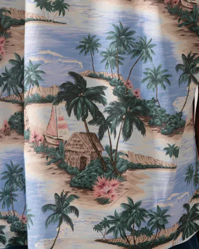 Gant Mens Resort Island Print Short Sleeve Shirt In Multi
