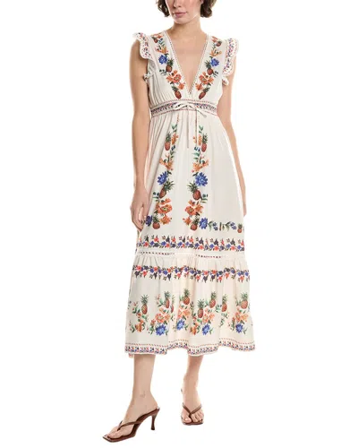 Reveriee Midi Dress In Neutral